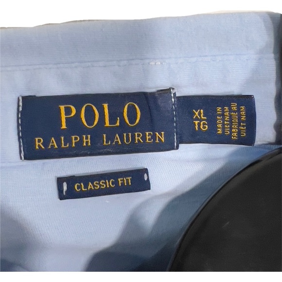 Polo Ralph Lauren Light Blue Classic Fit 3 Button Pocket Short Sleeved Shirt XL - Picture 4 of 7
